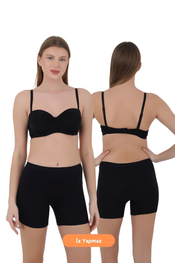 Kadın Bambu Kumaş Külot - Hızlı Kuruyan, Ütü Gerektirmez 1'li Özel Paket (Siyah, Beyaz, Ten Renk)