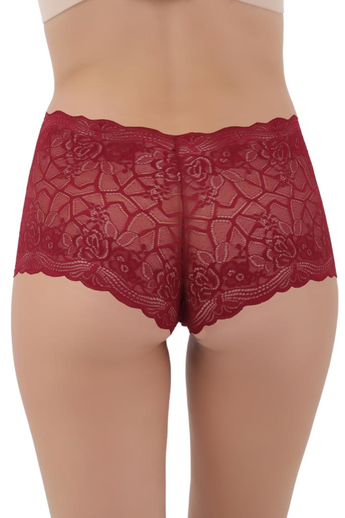 Kadın Transparan Dantelli Tanga Şort Külot